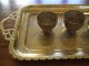18 / 19th C.  Three Turkish Ottoman Coffee Cups And Tray,  Islamic Metalware photo 3