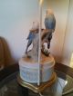 Vintage Retro Porcelain Blue Parakeet Bird Lamp - Lamps photo 6