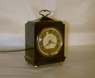 1930 ' S Vintage Hammond Calendar Clock Day Date Bakelite Electric Deco Spin Start photo