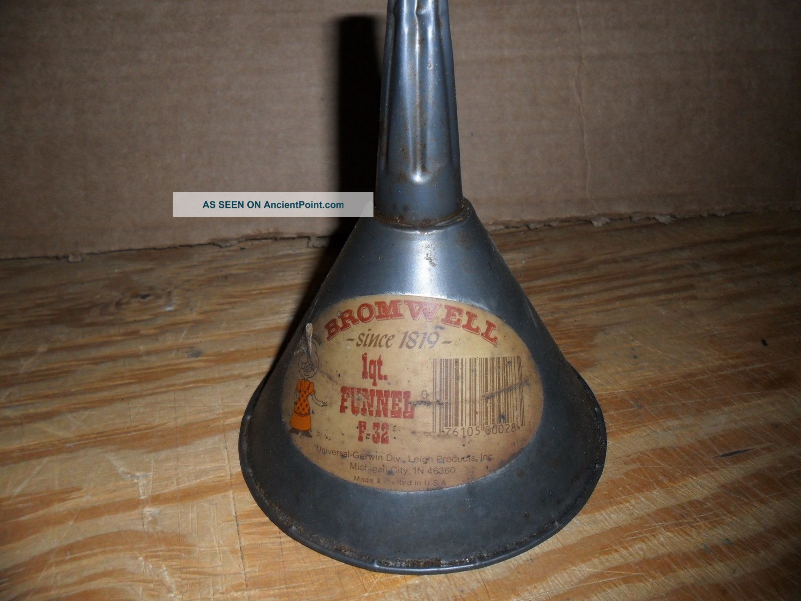 Vintage Bromwell Funnel 1 - Quart Metalware photo