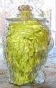 Vtg Wise Old Hooty Owl Glass Jar Large Potato Chips Cookies Canister Halloween Jars photo 9