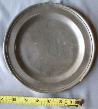 Antique Pewter Plate 18th C English Samuel Ellis / John Fasson Touch Marks Nr photo