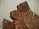 Antique Bronze Bulldog Boxer Art Sculpture Card Receiver Change Tray Dish Dog Metalware photo 9