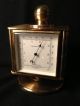 Vintage Swiss Remembrance Brass Clock Weather Station W - Barometer Thermometer Clocks photo 4
