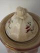 Rare Early 1800s Antique Softpaste Pa.  Dutch Large Sugar Bowl And Lid Creamers & Sugar Bowls photo 1