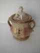 Rare Early 1800s Antique Softpaste Pa.  Dutch Large Sugar Bowl And Lid Creamers & Sugar Bowls photo 2