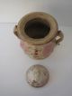 Rare Early 1800s Antique Softpaste Pa.  Dutch Large Sugar Bowl And Lid Creamers & Sugar Bowls photo 3