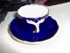 19th Century Meissen Cup And Saucer (cobalt Blue) Crossed Swords Cups & Saucers photo 5