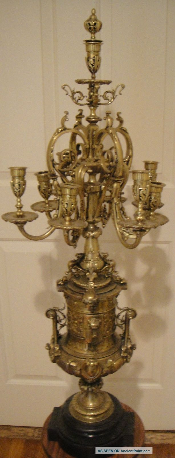 Louis Xv Bronze Gothic Candelabra Metalware photo