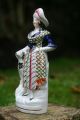 Mid 19th C.  Staffordshire Of Female Figurine With The Seated Dog C1860 Figurines photo 9