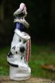 Mid 19th C.  Staffordshire Of Female Figurine With The Seated Dog C1860 Figurines photo 5