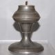 Scarce 19th C Antique American Pewter Lard / Whale Oil Lamp Metalware photo 3