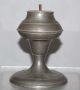 Scarce 19th C Antique American Pewter Lard / Whale Oil Lamp Metalware photo 4