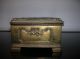 Vtg Bronze Bakelite Casket Trinket Box Jennings Bros Neoclassical Metalware photo 4
