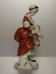 An Antique Capodimonte Napels Porcelain Flower Seller Lady Figurine Figure Figurines photo 1