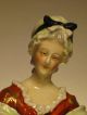 An Antique Capodimonte Napels Porcelain Flower Seller Lady Figurine Figure Figurines photo 4
