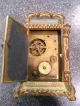 Old Vintage Antique Shelf Mantel Windup Clock - Mini Victorian Brass - Parts/repair Clocks photo 9