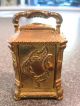 Old Vintage Antique Shelf Mantel Windup Clock - Mini Victorian Brass - Parts/repair Clocks photo 7