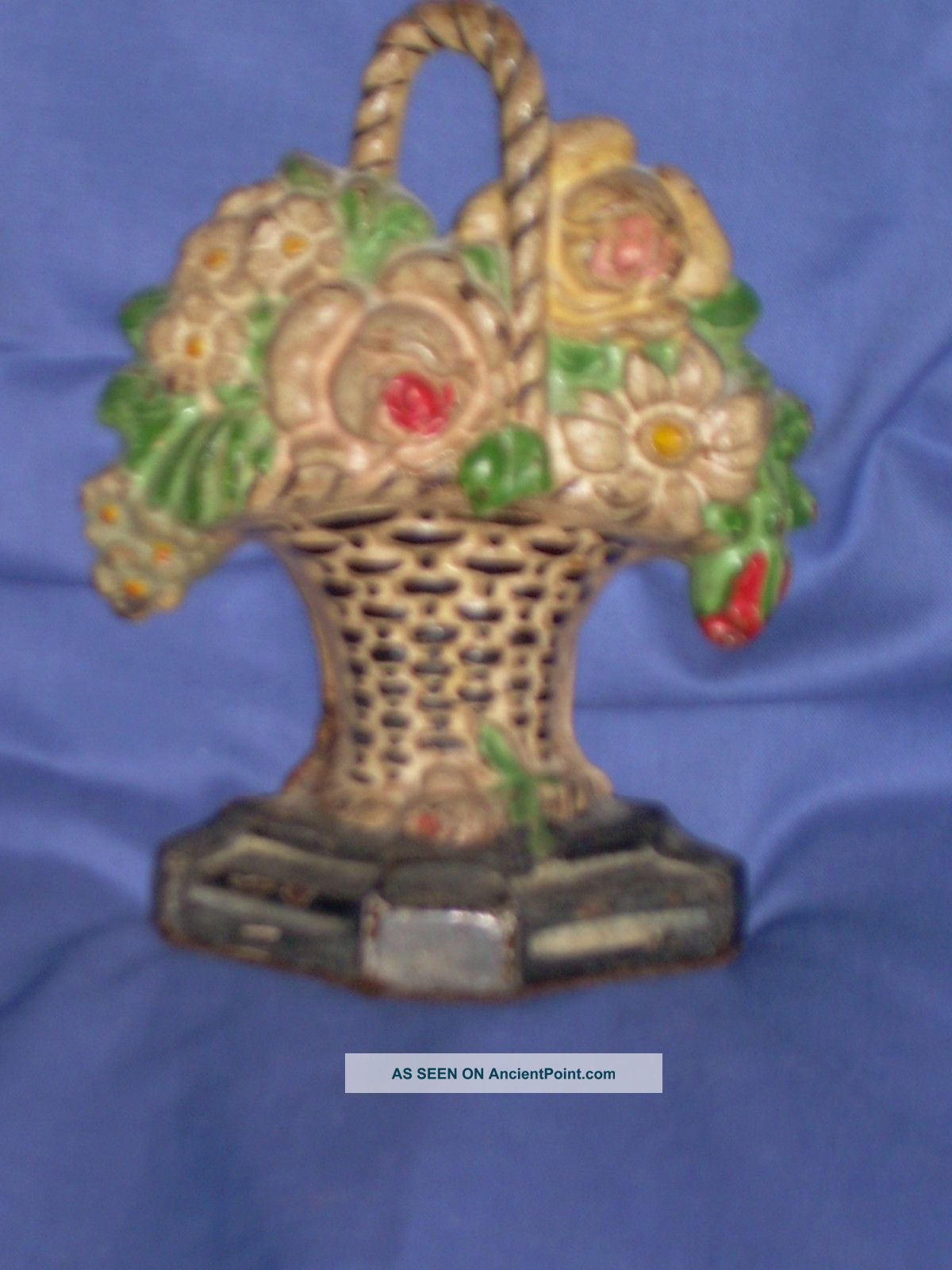 Floral Cast Iron Door Stop Metalware photo