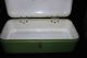 Antique Enamelware Bread Box Bin In Reseda Green W.  Goldrand C1920 ' S Auth Metalware photo 1