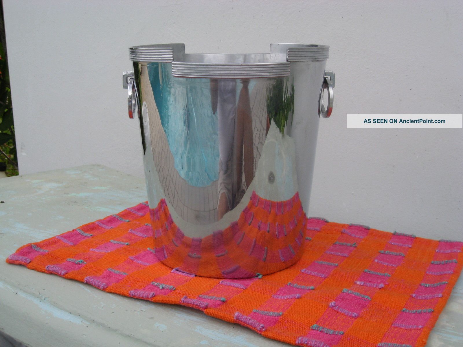 Art Deco,  Eames Era Rockwell Kent Chase Champagne Bucket Metalware photo