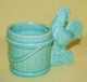 Vintage Porcelain Ceramic Pottery Rooster & Bucket Chicken Bird Figurine/vase Figurines photo 2