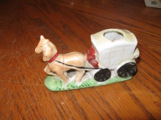Porcelain Figurine Horses With Carriage photo