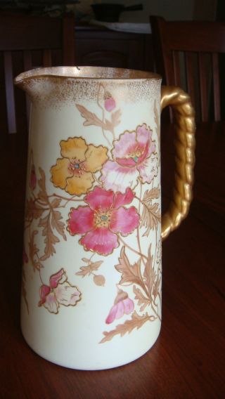 Vintage Pitcher Pointons Stoke On Trent England Gold Trim Stunning photo