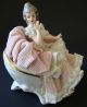 Antique Dresden Capodimonte Lady In Lace Dress Porcelain Figurine Figurines photo 6