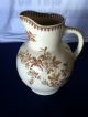 Antique Pitcher & Wash Bowl From Holland - Brown/cream - Societe Ceramique Maastrich Pitchers photo 2