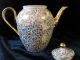 Vintage Teapot Fernbsch Bavarian Germany Tea Pot Unusual Porcelain Gold Design Teapots & Tea Sets photo 1