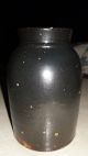 C.  Hermann & Co Milwaukee Pottery Clay Stoneware Jar 1800 S Dark Brown Glaze Jars photo 1