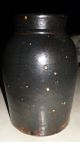 C.  Hermann & Co Milwaukee Pottery Clay Stoneware Jar 1800 S Dark Brown Glaze Jars photo 2