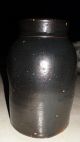 C.  Hermann & Co Milwaukee Pottery Clay Stoneware Jar 1800 S Dark Brown Glaze Jars photo 3