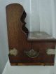 Antique Traveling Tolietry Jewelry Wood Box With Mirror Boxes photo 10
