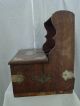 Antique Traveling Tolietry Jewelry Wood Box With Mirror Boxes photo 11