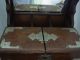 Antique Traveling Tolietry Jewelry Wood Box With Mirror Boxes photo 1