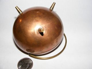 Small Copper Bowl - Copperware - Brass Legs photo