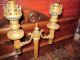 Antique Double Push Up Candlestick Brass Victorian Ornate Metalware photo 1