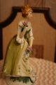 , Antiques Porcelain Figurine Lady In Green. Figurines photo 2