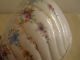 Antique Ribbed Porcelain Hand Painted Biscuit Jar W/ Repaired Lid,  Unmarked Jars photo 5