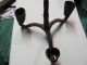 Handmade Antique 3 Candle Iron Holder - Very Old Look See Metalware photo 1