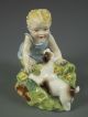 Antique Royal Worcester Doughty Two Babies Child With Dog Figurine Figurines photo 1