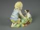Antique Royal Worcester Doughty Two Babies Child With Dog Figurine Figurines photo 3