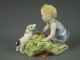 Antique Royal Worcester Doughty Two Babies Child With Dog Figurine Figurines photo 5