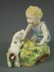 Antique Royal Worcester Doughty Two Babies Child With Dog Figurine Figurines photo 6