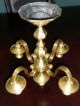 Antique Solid Brass Candelabra 4 Arm Candle Holder Metalware photo 4