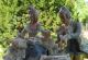Large German Dresden Porcelain Lace Group Figurine Playing Chess Figurines photo 5