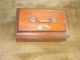 Antique Tea Caddy 1800s American 3 - Sections Plus Insert Wood Box Boxes photo 1