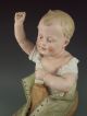 Huge Rare Antique Heubach German Bisque Piano Baby Boy In Shoe Figurine Signed Figurines photo 3